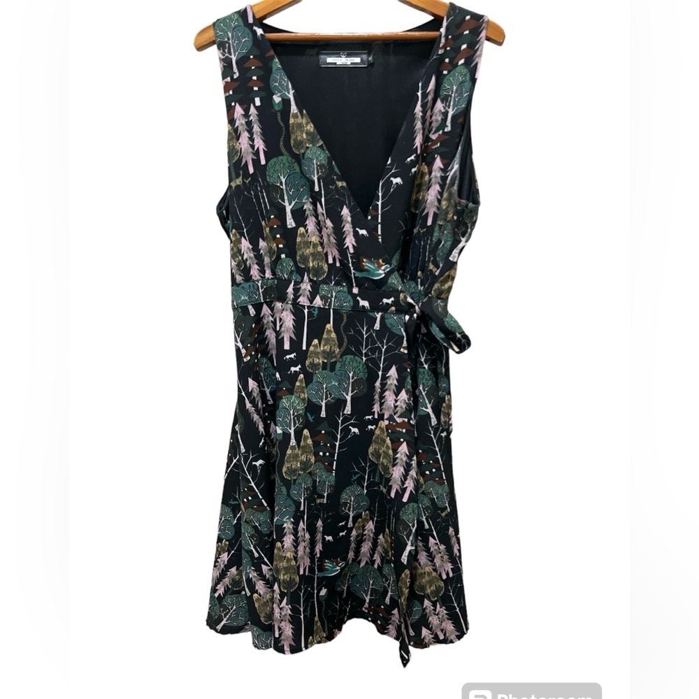 Paper Plane London Woodland Wrap Dress Women’s Size L/XL